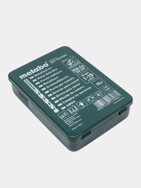 Комплект сверл Metabo, 19 предметов,  HSS-CO, SP
