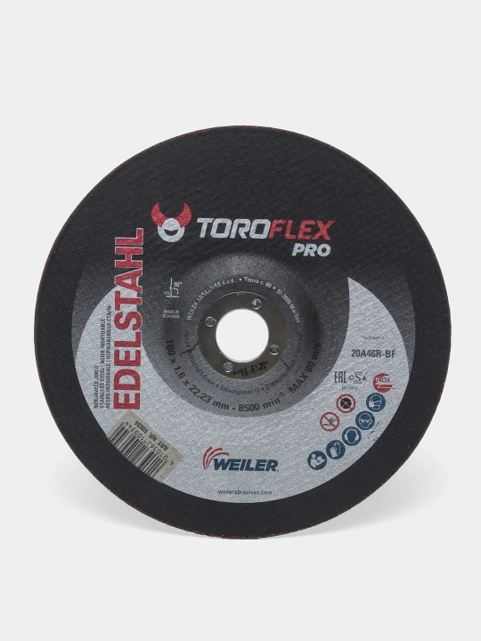 Kesadigan disk ToroFlex, zanglamaydigan po'lat, F42 A46T-BF, 180 * 1.6 * 22.23 - 