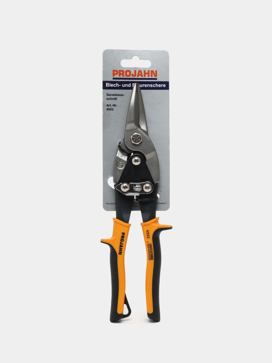 Metall qaychi Projahn, sariq, tekis Projahn, 1,2 mm - 