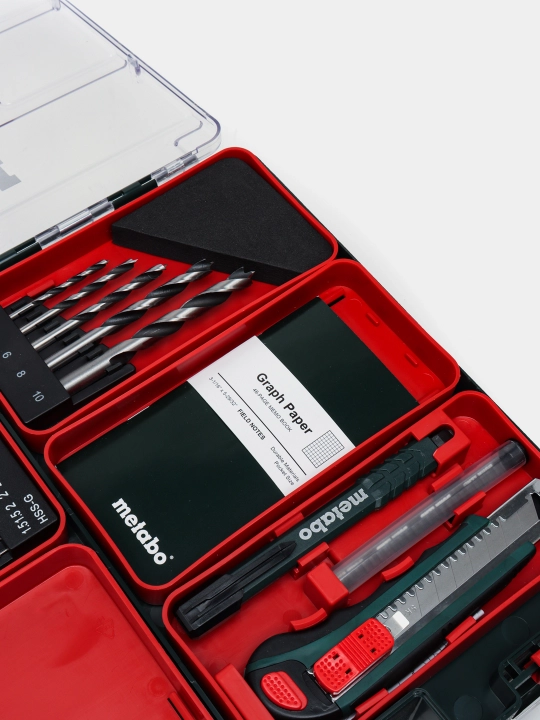Akkamulyatorli burg'ulash drel Metabo Powermaxx BS Basic Set, to'plam