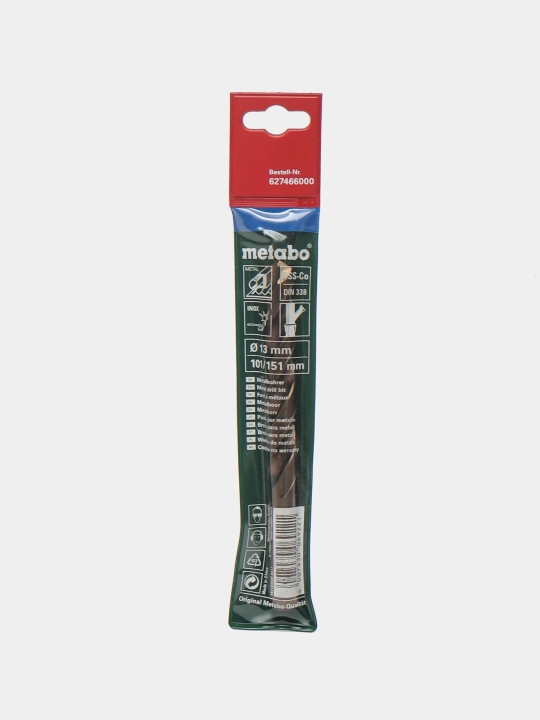 Сверло для метала Metabo HSS-CO, 13 * 151 мм