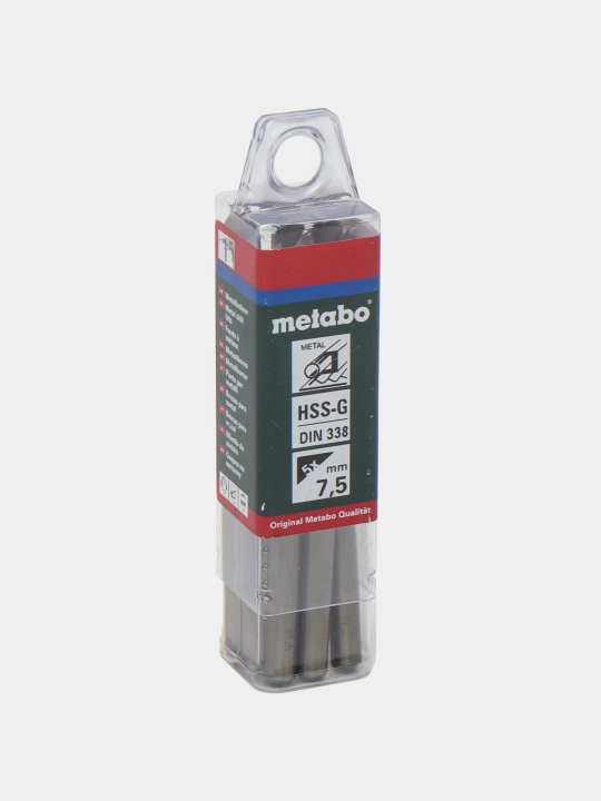 Metall uchun matkap Metabo HSS-G, 7.5 * 109 mm, 1 dona