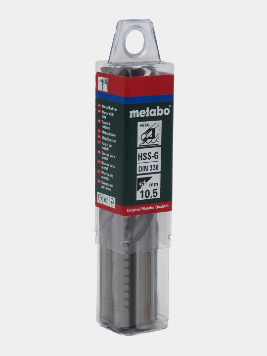 Metall uchun burg'ulagich Metabo HSS-G, 10.5 * 133 mm, 1 dona - 
