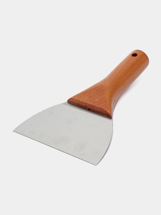 Шпатель, деревянная ручка, нержавеющая сталь Dekor, 14 * 8,5 см