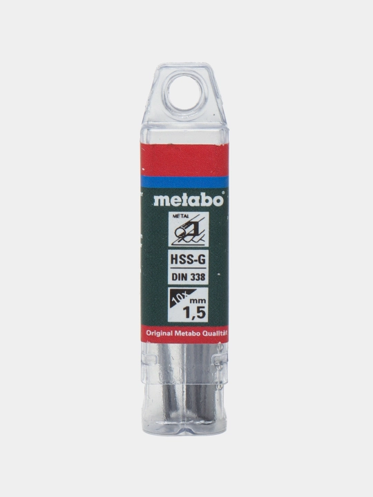 Metall parlar Metabo 10 HSS-G drill bits 1.5x40, 1 dona