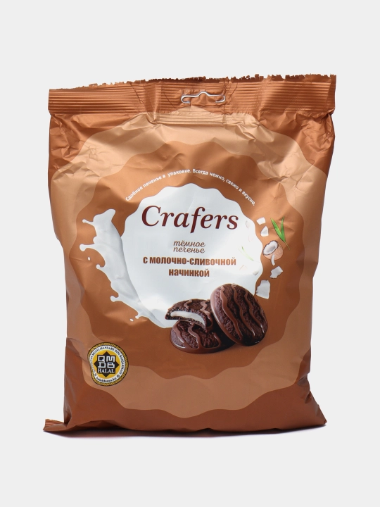 Печенье Crafers Brownie, молочно-сливочной начинкой, 300 г