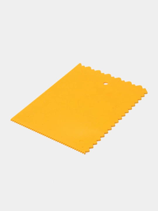Plastik tishli shpatel Dekor, uchburchak tish 18 * 13, 5 sm