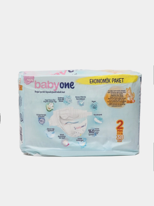 Детские подгузники Babyone Mini Eco, 38 * 2