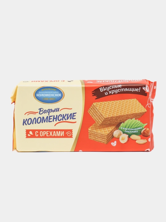 Вафли Коломенские, с орехами, 200 г - 