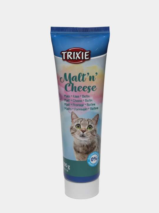 Мальт паста для выведения шерсти из желудка TRIXIE, с солодом, сыром и биотином, 100 г