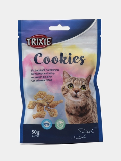 Печенье с лососем и кошачьей мятой Trixie Cookies, 50 г