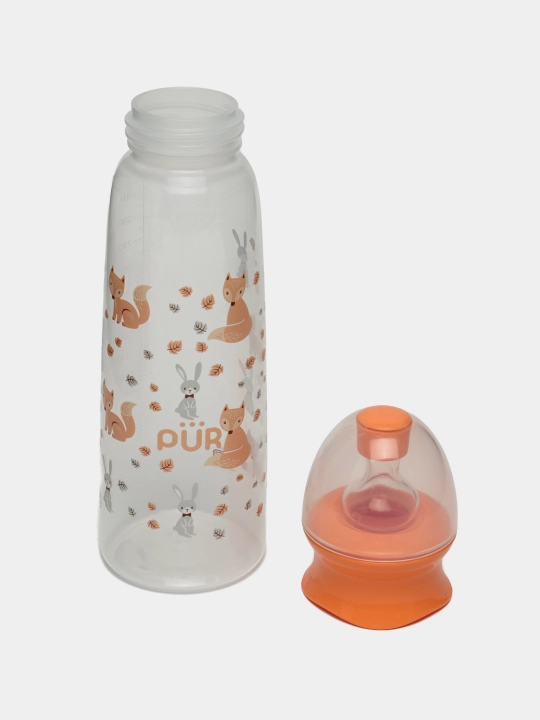 Oziqlantirish butilka Pur 1103Pur Vari Flow, silikon so'rg'ich bilan, 11 untsiya, 330 ml