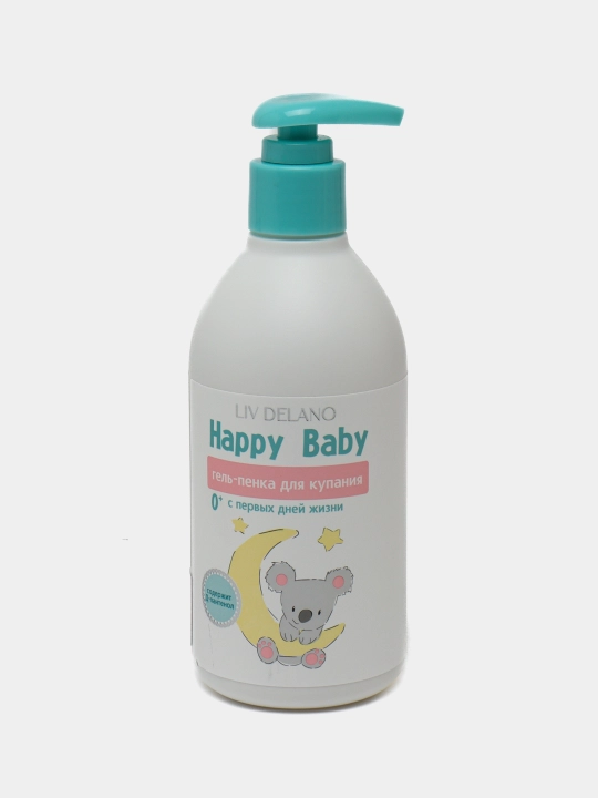 Гель-пенка для купания Liv Delano Happy Baby, с первых дней жизни, 0+, 300 мл