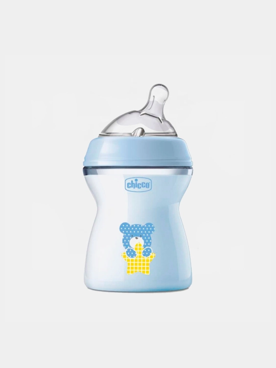 Бутылочка Chicco Natural Feeling, пластиковая, средний поток, 2 мес+, 250 мл - 