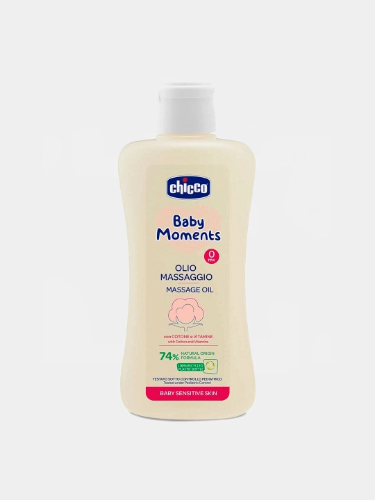 Massaj yog'i Chicco Baby Moments 0+, 200 ml