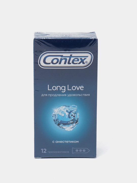 Презервативы Contex Long Love, с анестетиком, 12 шт