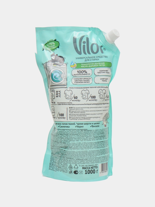 Yuvish uchun gel Vilor Universal, 1 litr