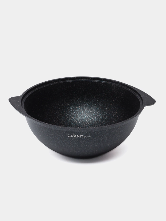 Казан для плова Kukmara Granit Ultra, со стеклянной и не стеклянной крышкой 