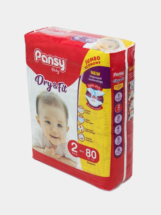 Подгузники Pansy Jumbo Mini 2, 80 шт - 