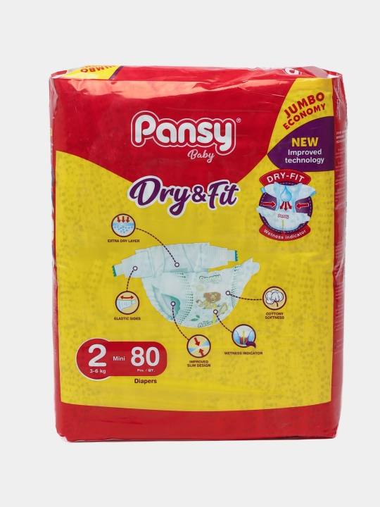Подгузники Pansy Jumbo Mini 2, 80 шт