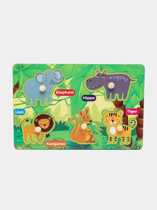 Yog'och pazl sorter Zoo - 