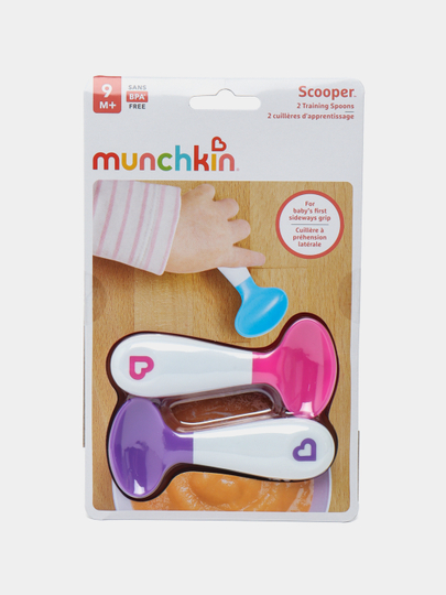 Bolalar uchun qoshiqlar Scooper Munchkin, plastik, 9 oydan boshlab - 