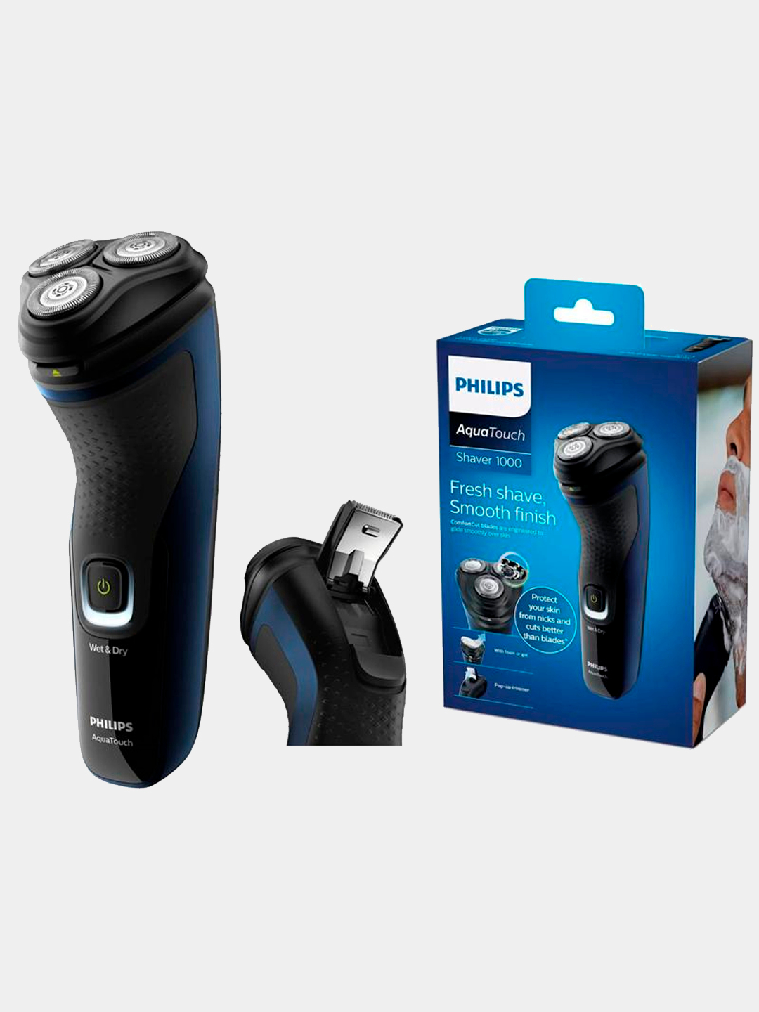 Электробритва беспроводная для сухого и влажного бритья,Philips S1223 ...