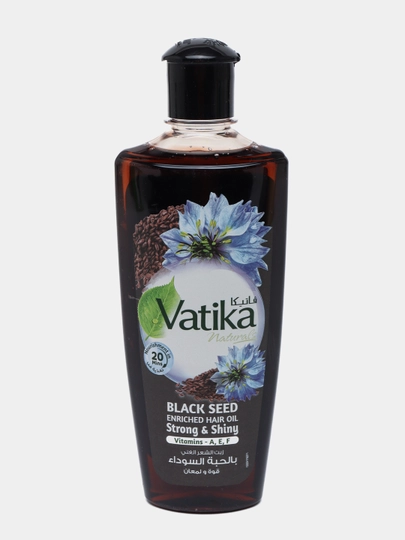 Масло для волос Dabur Vatika Black Seed, блеск и укрепление, с экстрактом тмина, 200 мл