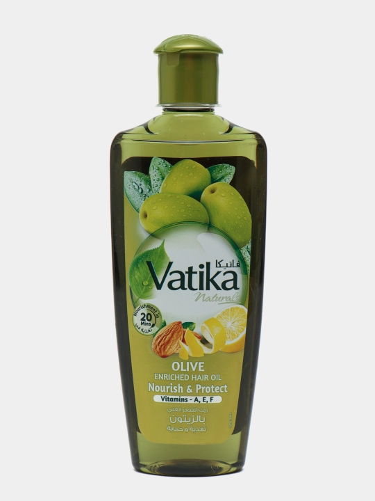 Масло для волос Dabur Vatika Olive, экстракты амлы и оливы, питание и защита волос, 200 мл