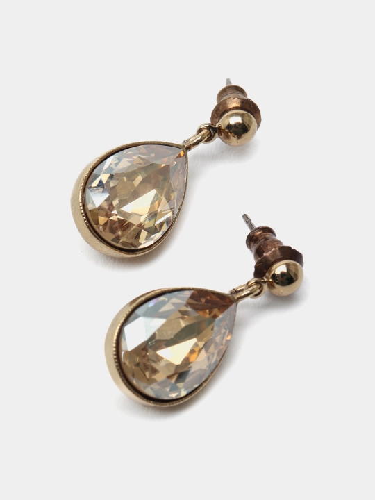 Серьги Nicoll с кристаллами Swarovski, цвет staro/zlato 