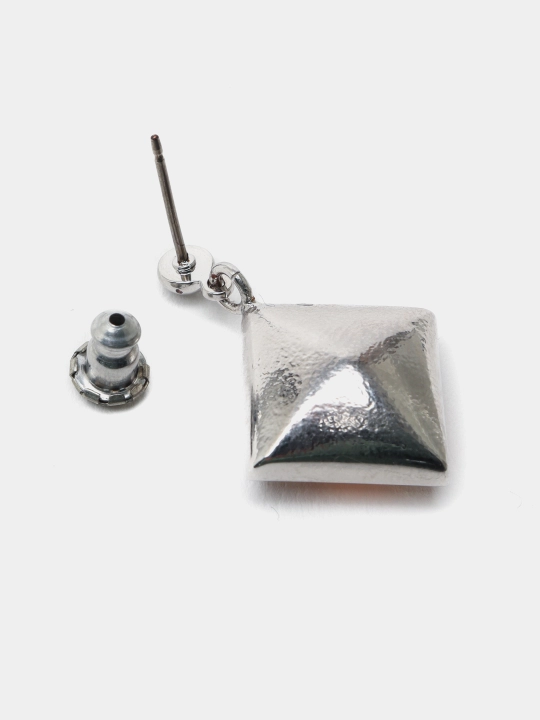 Ayollar ziraklari Beata, kristallari bilan, rang Rhodium