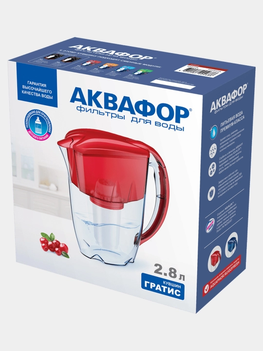 Фильтр-кувшин для воды Аквафор "Гратис", с картриджем, 2.8 л