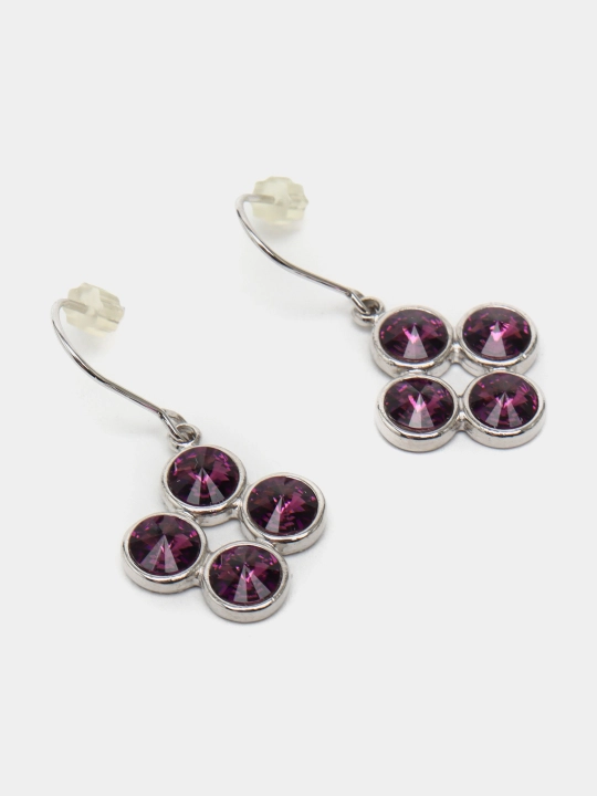Ayollar ziragi toshlari Mini Rivoli 4' Rhodium rangli kristalli