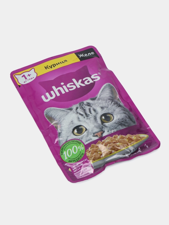 Tovuq bilan viski ho'l mushuk ovqati, 75g 24 dona