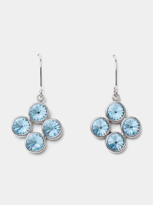 Ayollar ziragi toshlari Mini Rivoli 4' Rhodium rangli kristalli - 