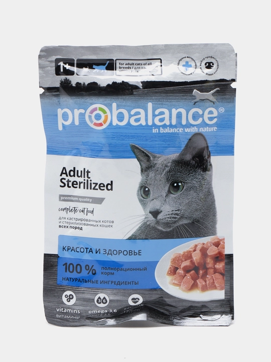 Влажный корм для взрослых кошек ProBalance, 24 шт - 