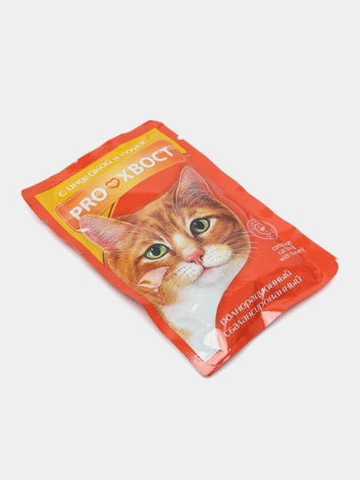 Корм для кошек PROхвост с индейкой в соусе, 85 г, 24 шт