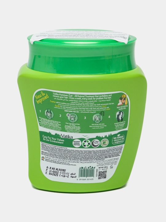 Soch uchun niqob Vatika Hamam Zaith Hair Fall Control, soch to'kilishidan qarshi, 500 g