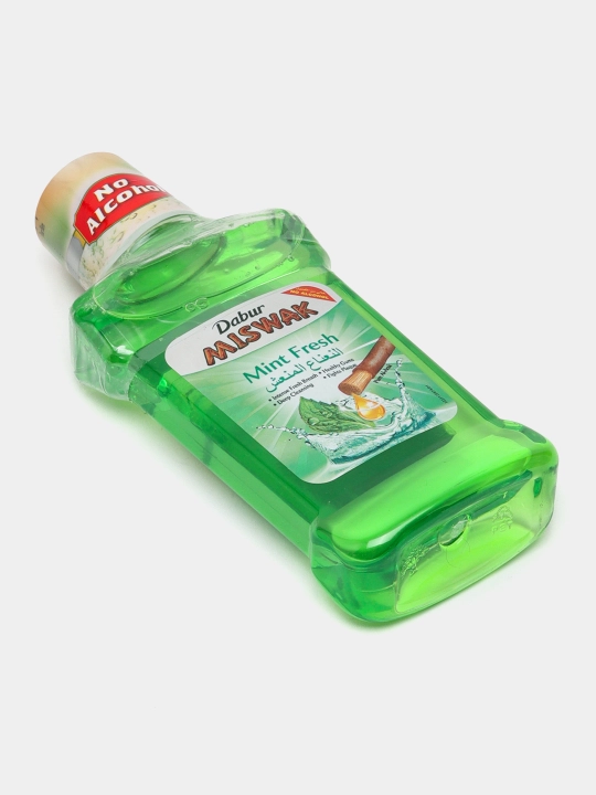 Dabur Miswak yalpizli - og'iz chayqash suvi, miswak va yalpiz qo'shilgan, 250 ml