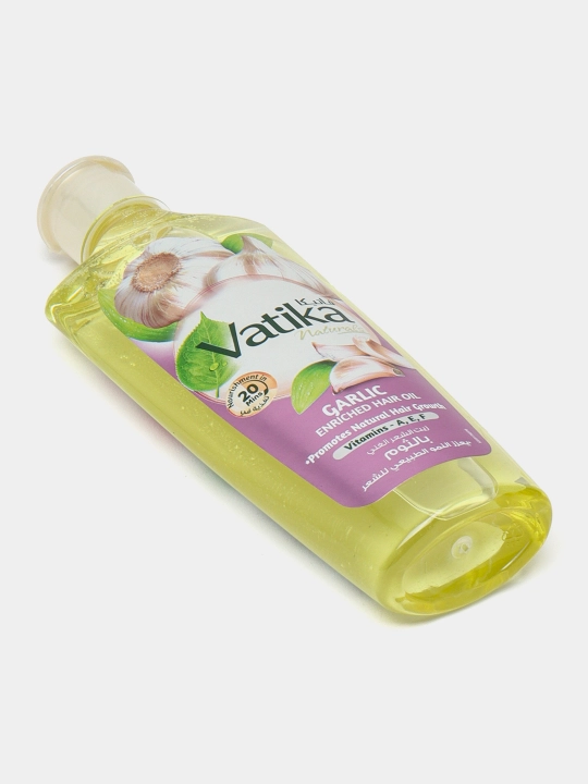 Soch yog'i Dabur Vatika Garlic, sarimsoq bilan, mustahkamlash va o'stirish uchun, 200 ml