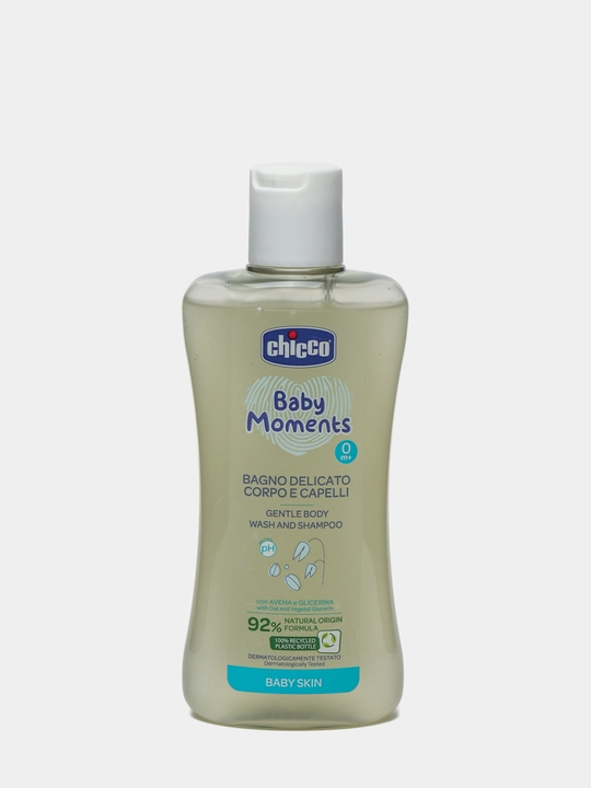 Нежная пена для тела и волос Chicco Baby Moments 0м+, 200 мл