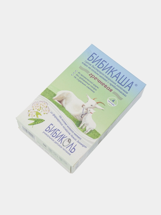 Grechkali bo'tqa Bibikol Bibikasha, echki sutidan prebiyotiklar bilan, 4 oy+, 200 gr