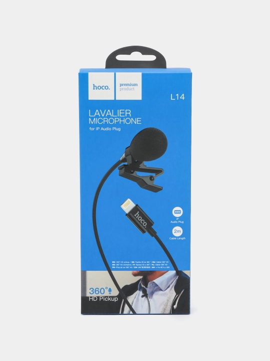 Simli mikrofon Hoco L14 Apple Lightning, ulagich uchun 