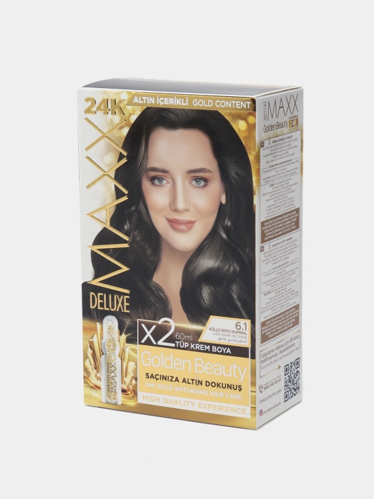 Крем-краска, набор для окрашивания волос, Maxx Deluxe Gold