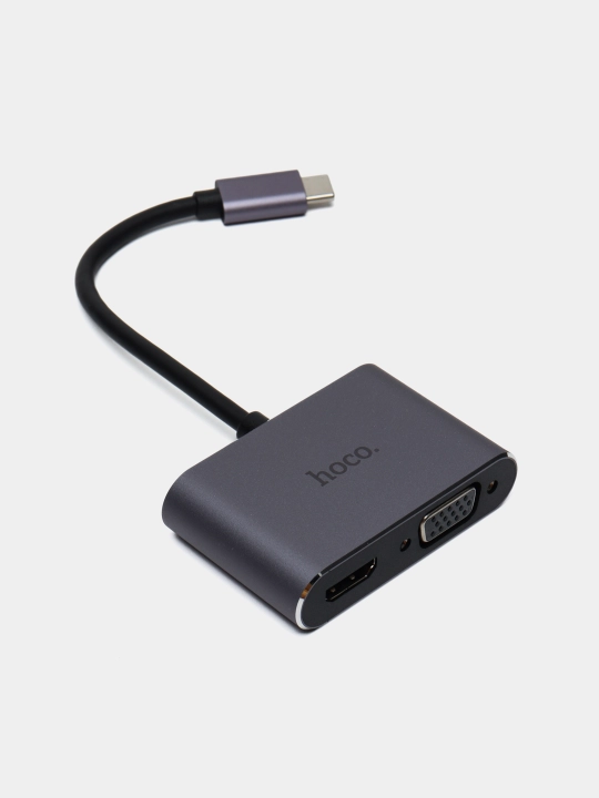 Adapter Hoco HB30, Eco Type-C HDMI + VGA + USB3.0 4K 11* - 
