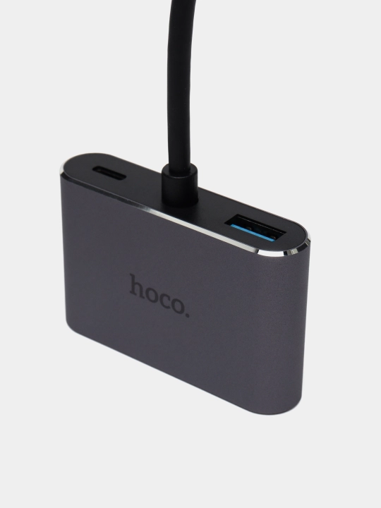 Adapter Hoco HB30, Eco Type-C HDMI + VGA + USB3.0 4K 11*