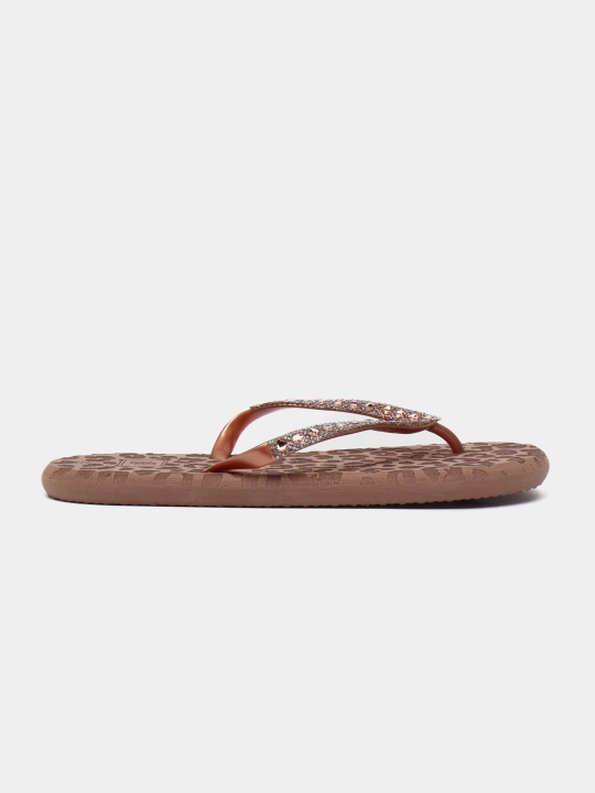 Ayollar slanslar Evars Safari Cheetah Strass - qahva