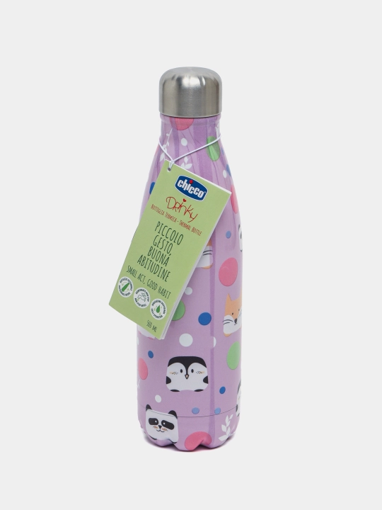 Термос-поильник Chicco Inox, из нержавеющей стали, 500 мл - 