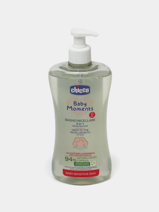 Мицеллярная пена для ванны Chicco Baby Moments 2 в 1, 0 месяцев+, 500 мл - 