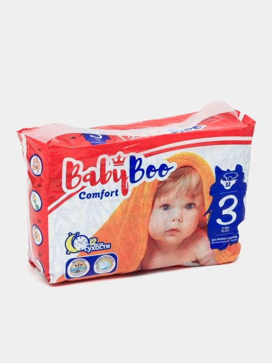 Детские подгузники BabyBoo Comfort №3, 32 шт